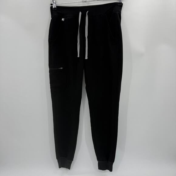 FIGS Scrub Pant Womens Size S Zamora Knit Waistband Jogger W18SW2005 Black - Picture 1 of 5